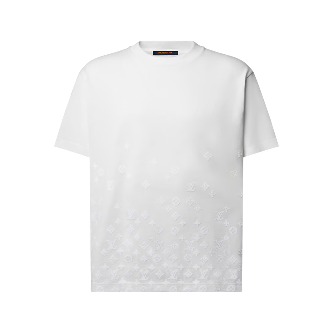 Gradient Signature Flock Print T-Shirt