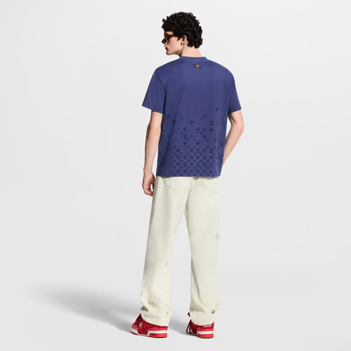 Gradient Signature Flock Print T-Shirt