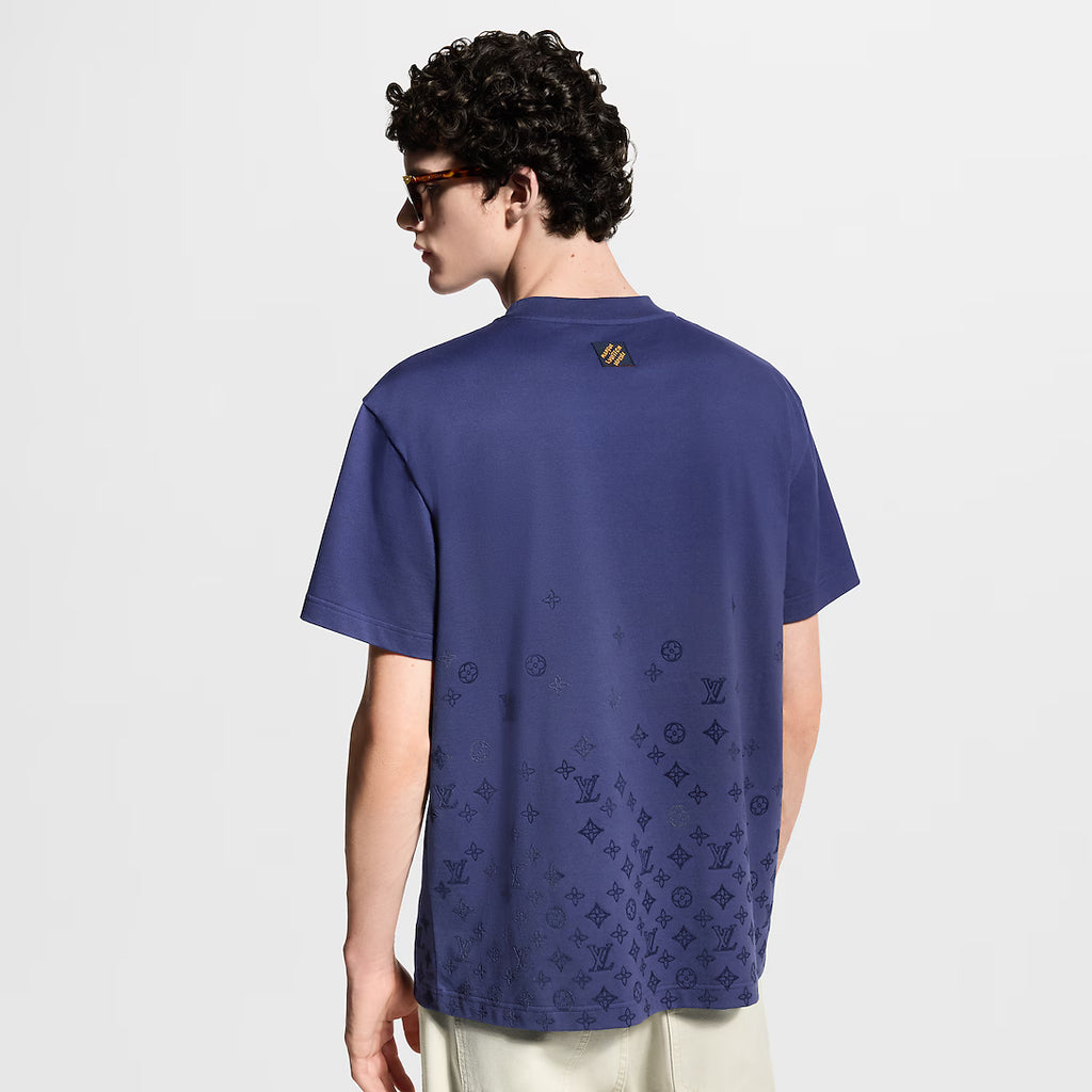 Gradient Signature Flock Print T-Shirt